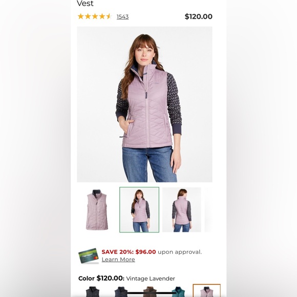 LLBean fleece lined vest - Picture 2 of 8